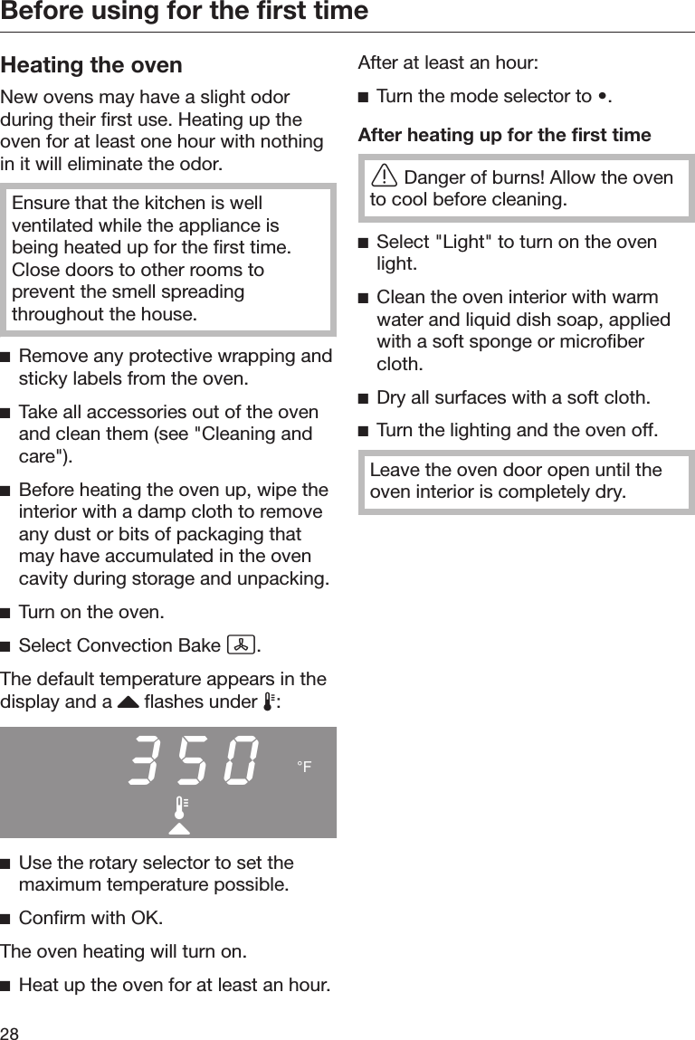 Page 28 of Miele and Cie KG BM6010 Microwave Convection Oven User Manual BM BK1 US CA en