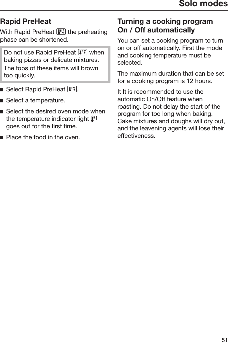 Page 51 of Miele and Cie KG BM6010 Microwave Convection Oven User Manual BM BK1 US CA en