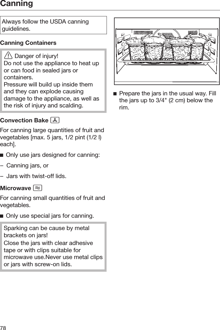 Page 78 of Miele and Cie KG BM6010 Microwave Convection Oven User Manual BM BK1 US CA en