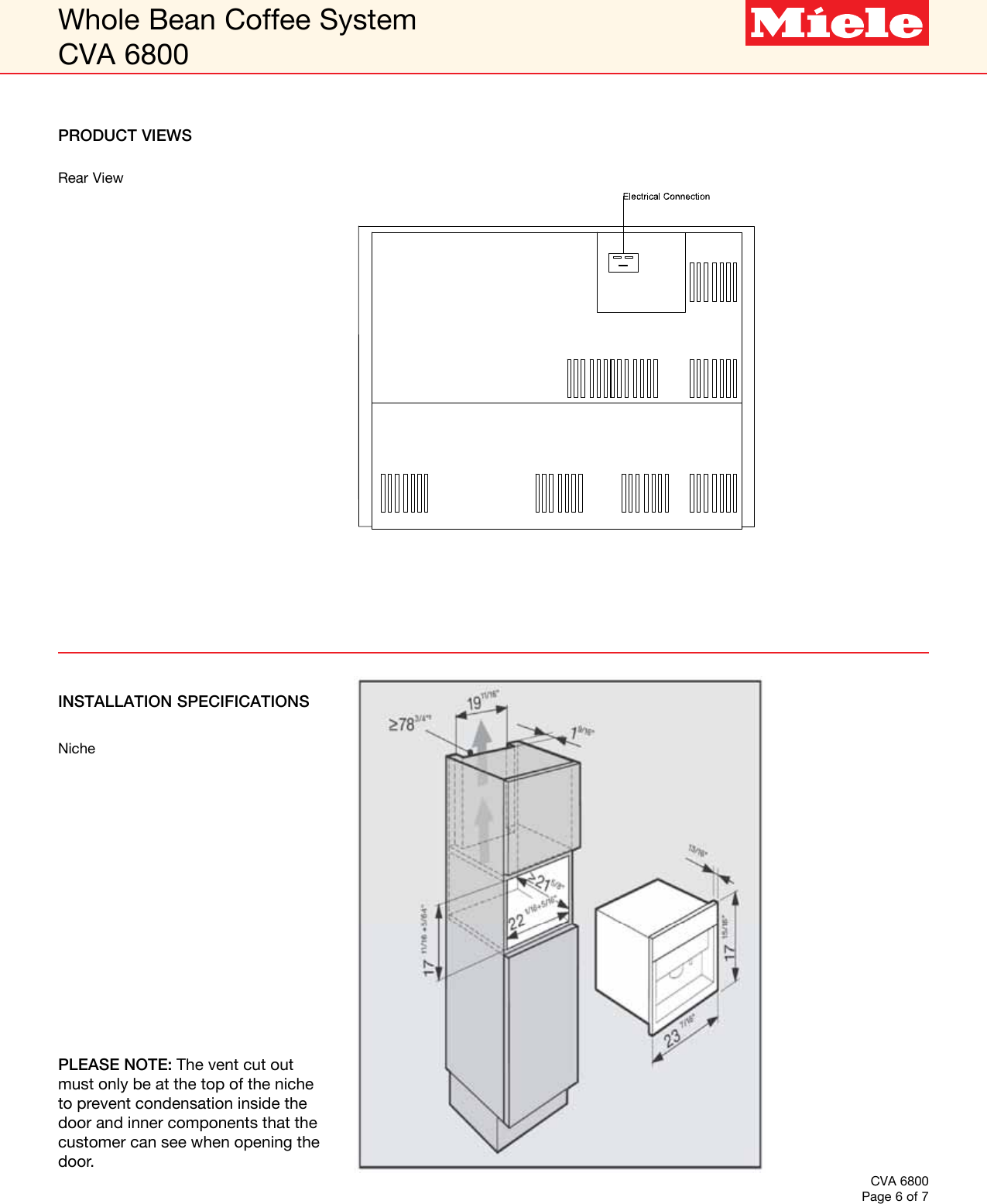 Page 6 of 7 - Miele Miele-Cva-6800-Built-In-Specification-Sheet-  Miele-cva-6800-built-in-specification-sheet