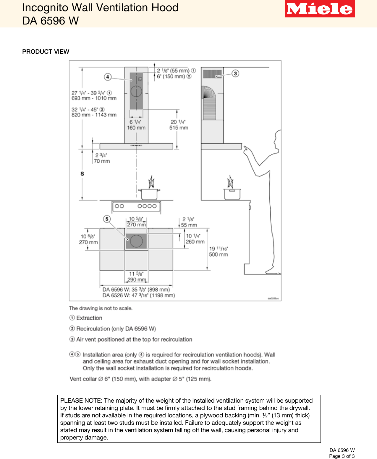 Page 3 of 3 - Miele Miele-Da-6596-W-36-Incognito-Specification-Sheet-  Miele-da-6596-w-36-incognito-specification-sheet