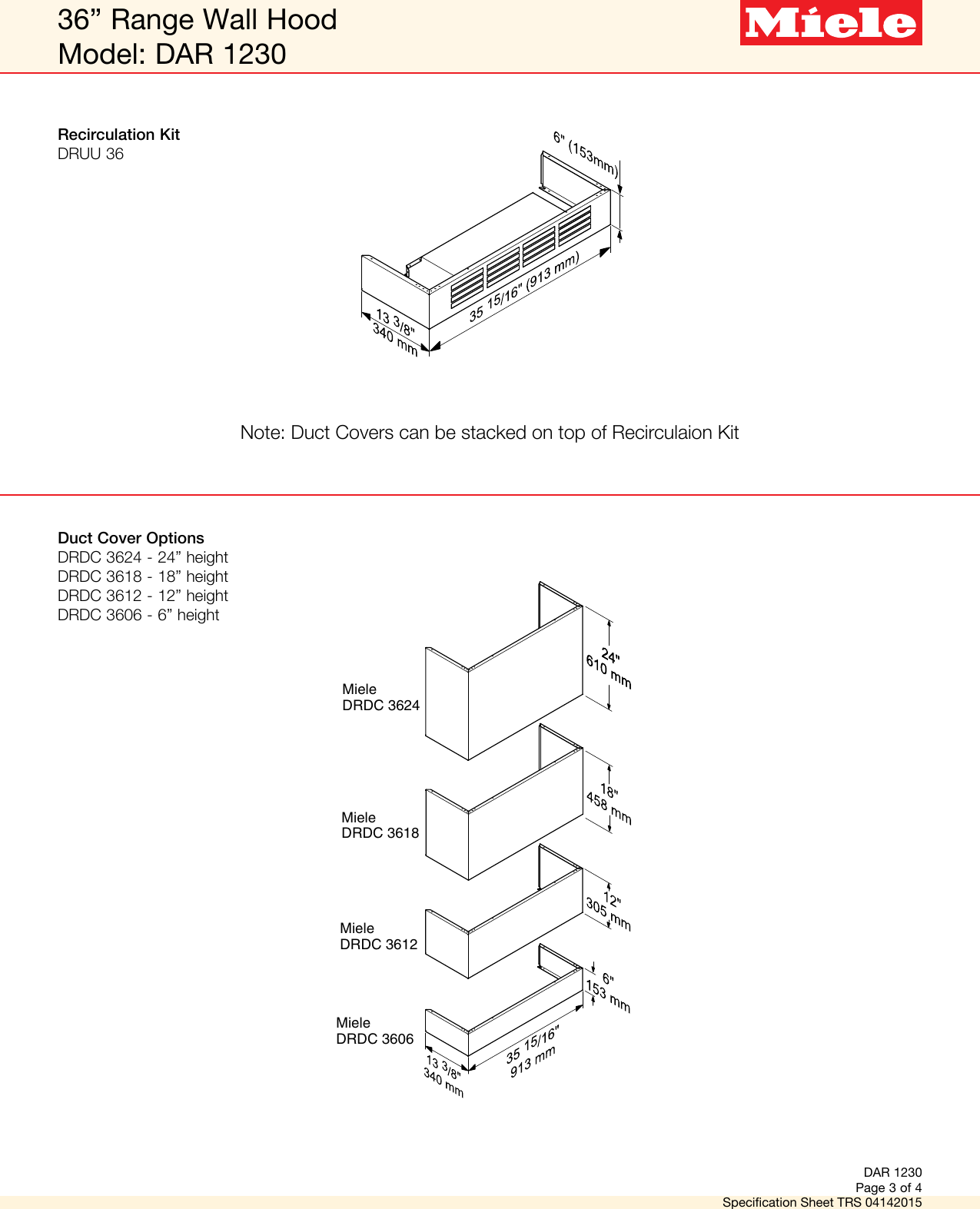 Page 3 of 4 - Miele Miele-Dar-1230-Specification-Sheet-  Miele-dar-1230-specification-sheet