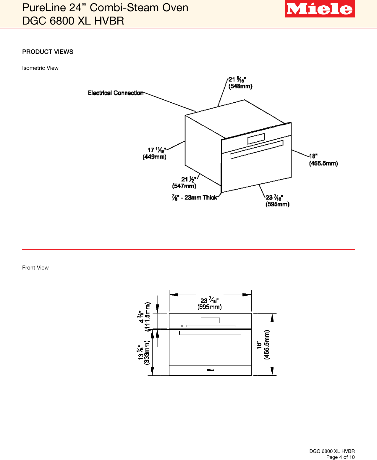 Page 4 of 10 - Miele Miele-Dgc-6800-Xl-Specification-Sheet-  Miele-dgc-6800-xl-specification-sheet