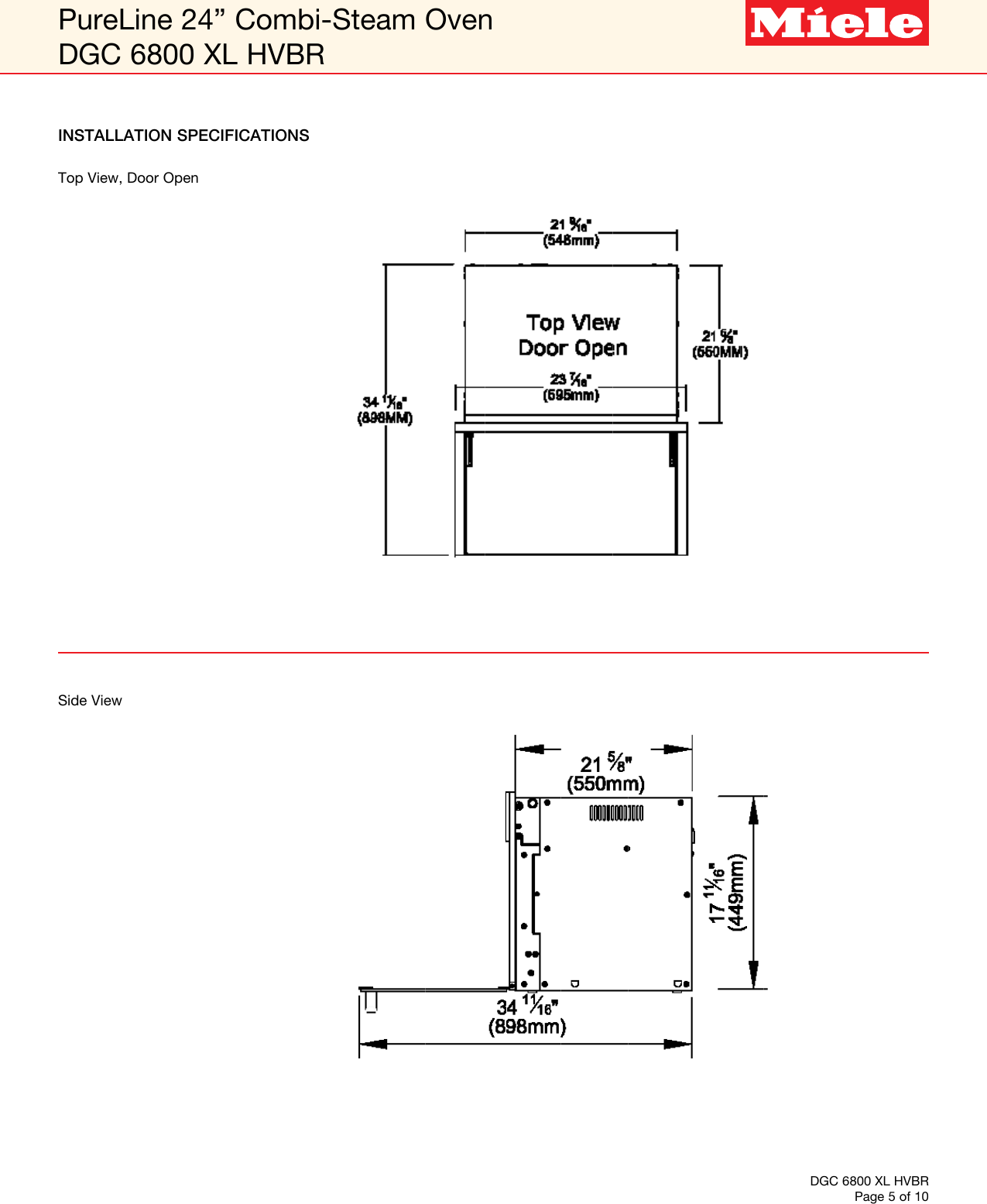 Page 5 of 10 - Miele Miele-Dgc-6800-Xl-Specification-Sheet-  Miele-dgc-6800-xl-specification-sheet