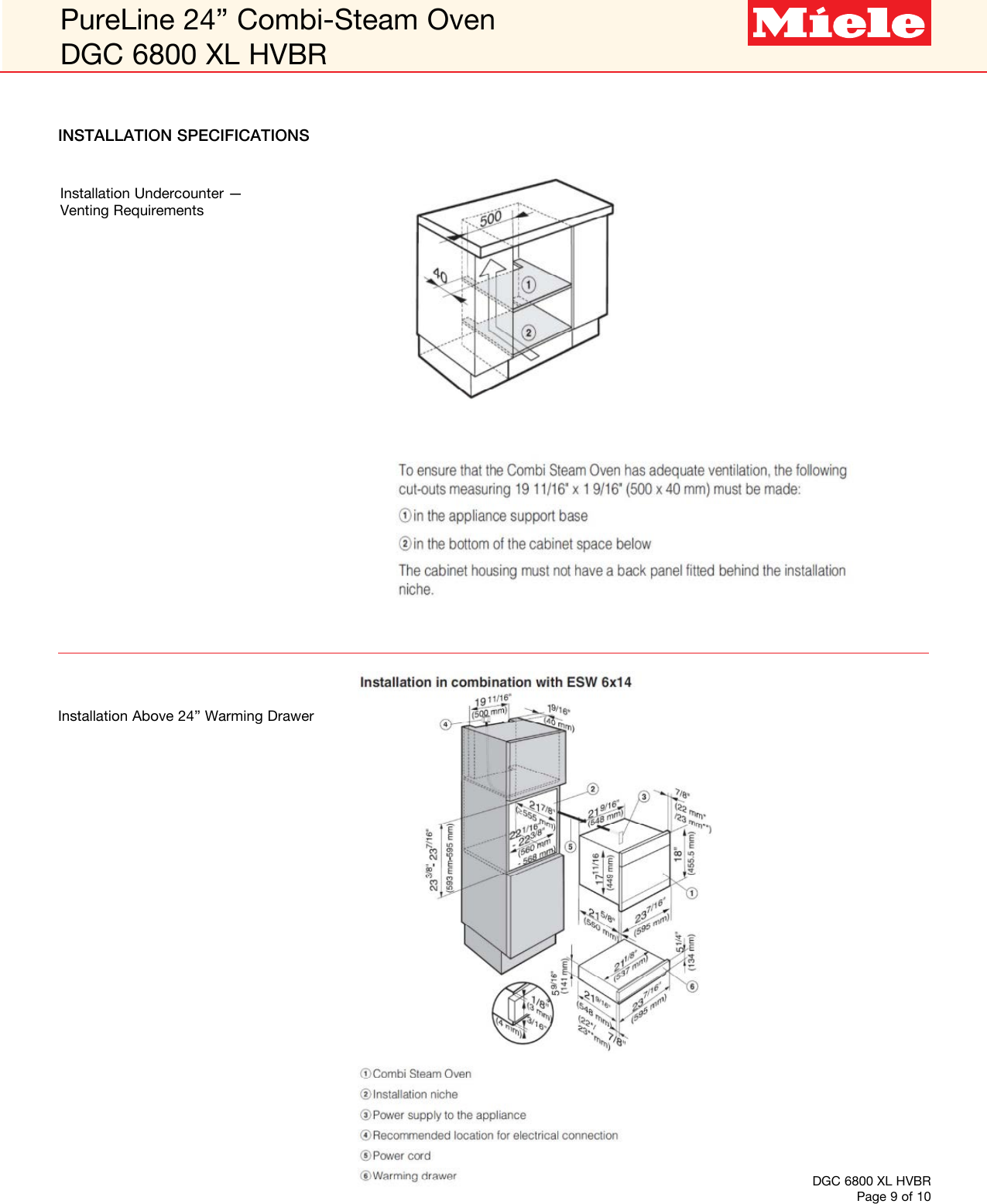 Page 9 of 10 - Miele Miele-Dgc-6800-Xl-Specification-Sheet-  Miele-dgc-6800-xl-specification-sheet