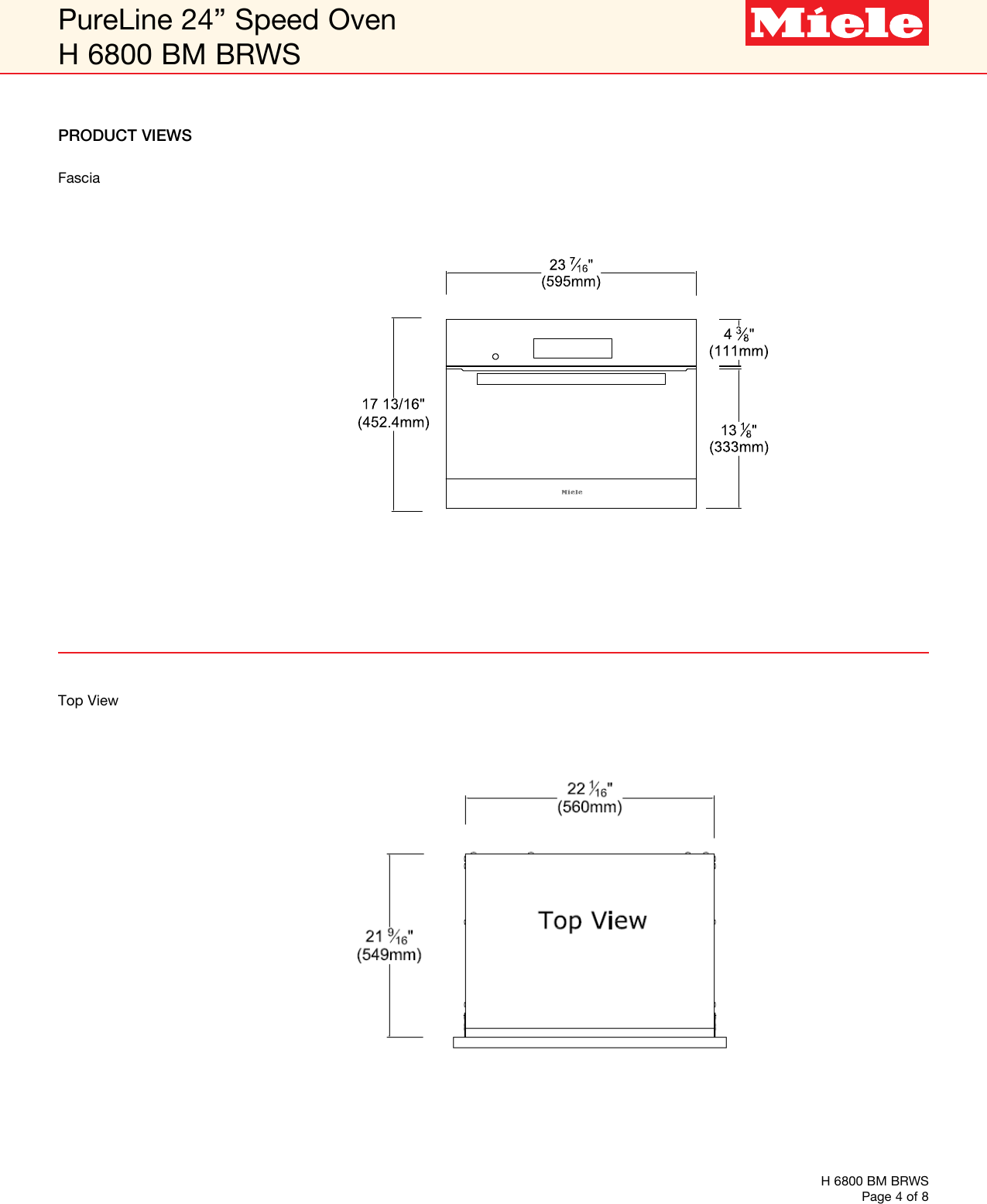 Page 4 of 10 - Miele Miele-H-6801-Bm-Specification-Sheet-  Miele-h-6801-bm-specification-sheet