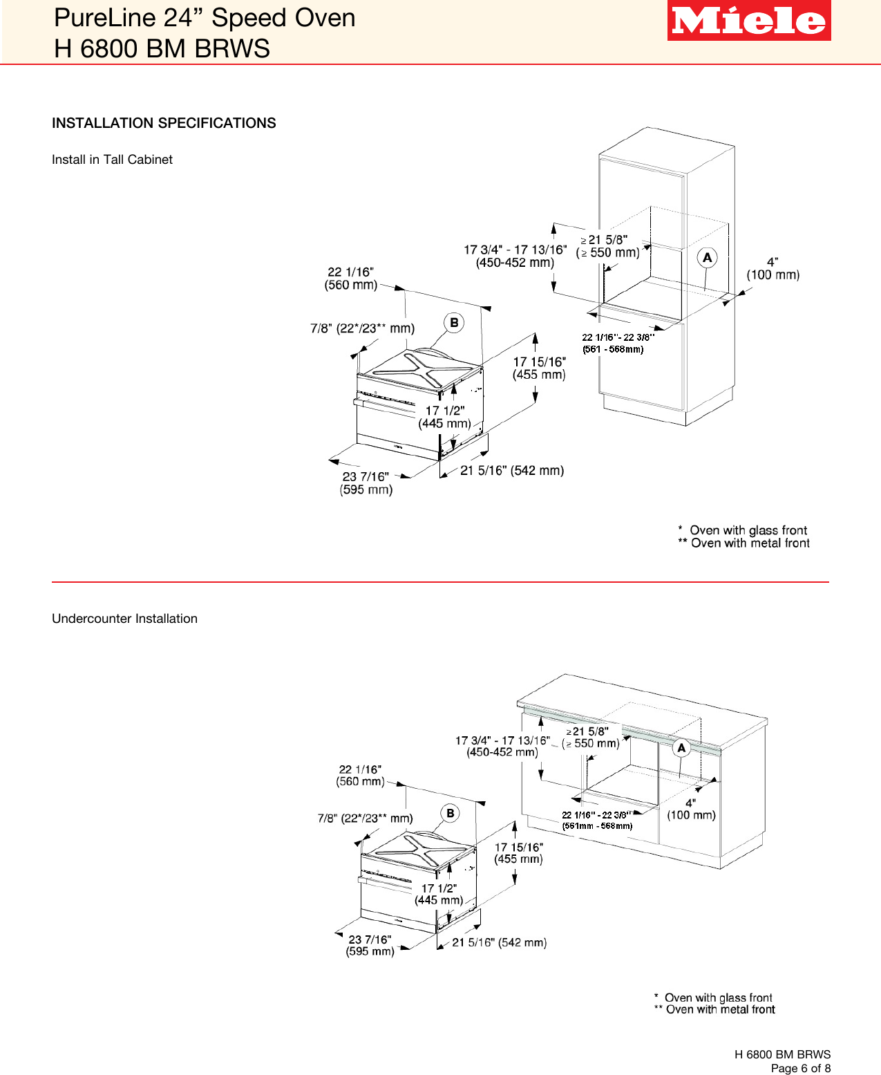 Page 6 of 10 - Miele Miele-H-6801-Bm-Specification-Sheet-  Miele-h-6801-bm-specification-sheet