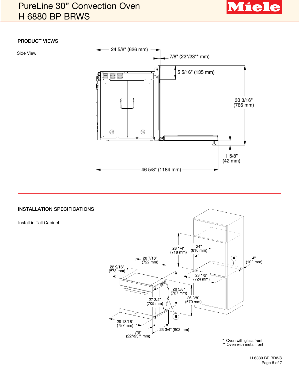 Page 6 of 7 - Miele Miele-H-6880-Bp-Specification-Sheet- Miele-h-6880-bp-specification-sheet