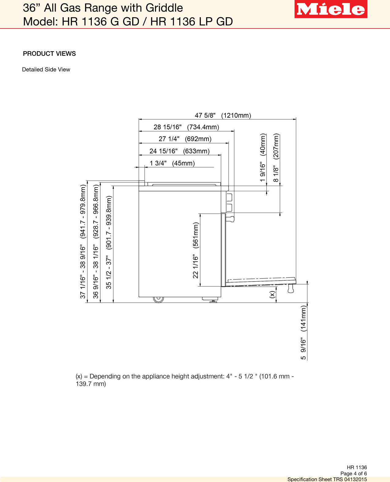 Page 4 of 6 - Miele Miele-Hr-1136-Gd-Specification-Sheet-  Miele-hr-1136-gd-specification-sheet