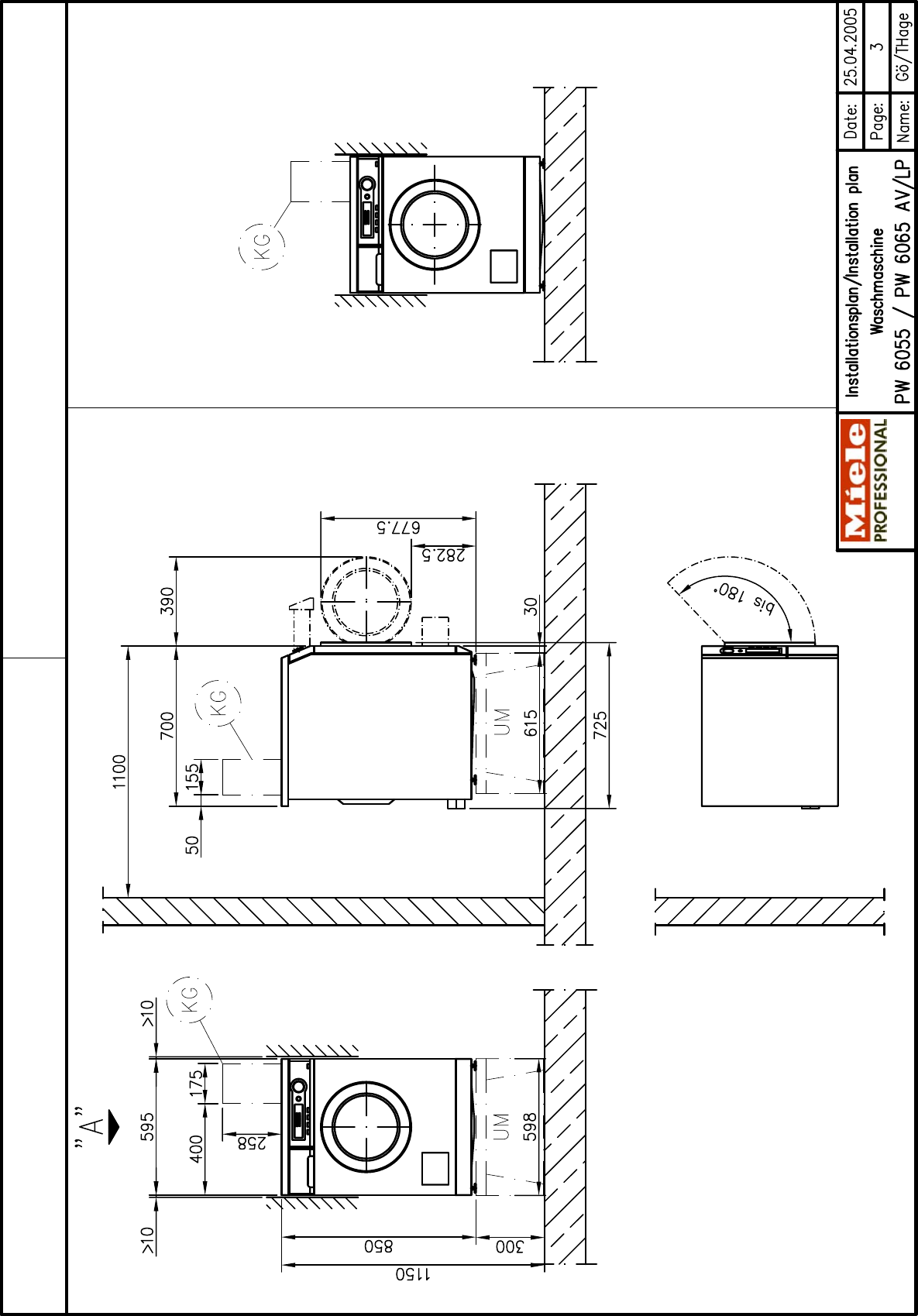 Page 3 of 11 - Miele Miele-Little-Giant-Pw-6065-Specification-Sheet Deckblatt PW 6055 + 6065_Elektro_GB