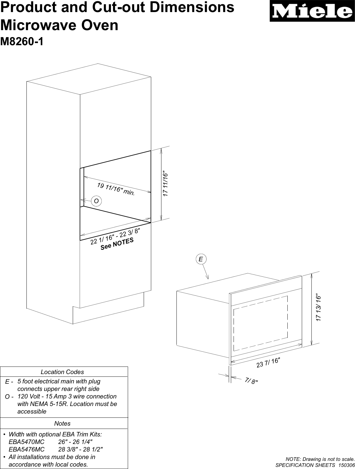 Page 1 of 1 - Miele Miele-M8260-1-Specification-Sheet- Preliminary 60cm Microwave Oven Spec.pmd  Miele-m8260-1-specification-sheet