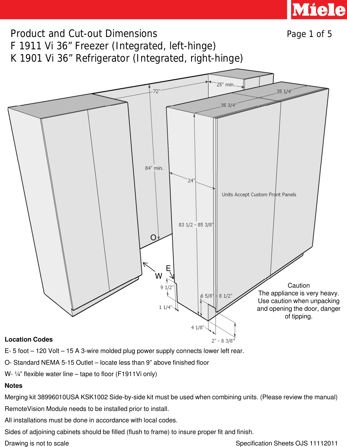 Page 1 of 5 - Miele Miele-Refrigerator-F-1911-Vi-36-Users-Manual- Microsoft  - F1911Vi_K1901Vi [Compatibility Mode] Miele-refrigerator-f-1911-vi-36-users-manual