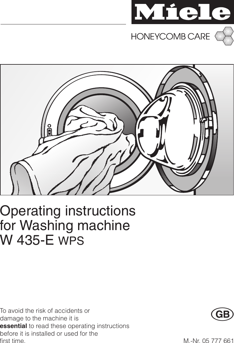 Miele Washing Machine W 435 E Wps Users Manual