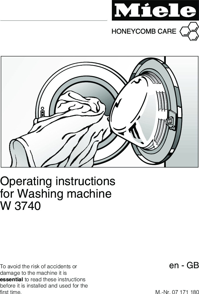 miele 3740 washing machine