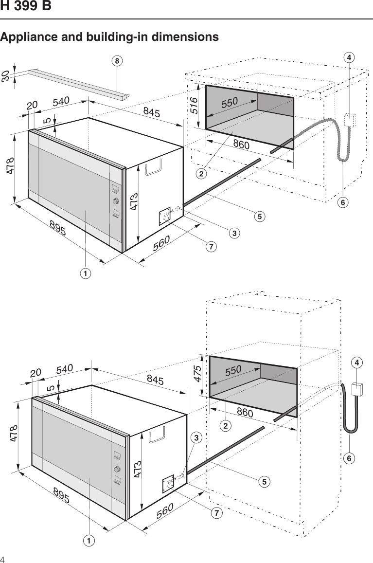 Page 4 of 12 - Miele H 399 B User Manual  To The 01d088c1-a2f8-4813-ae81-988c9617521e
