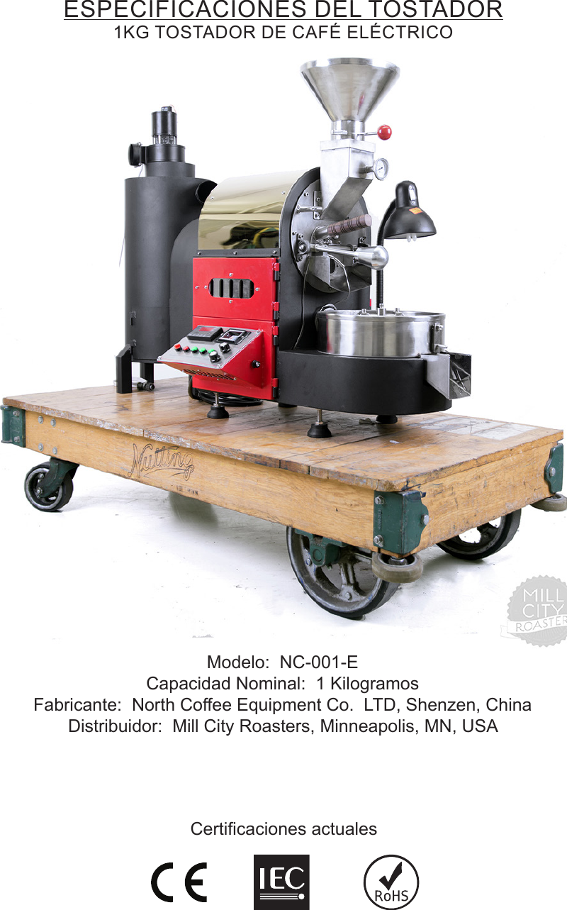 North Roasters 1kg Electric Cutsheet ES