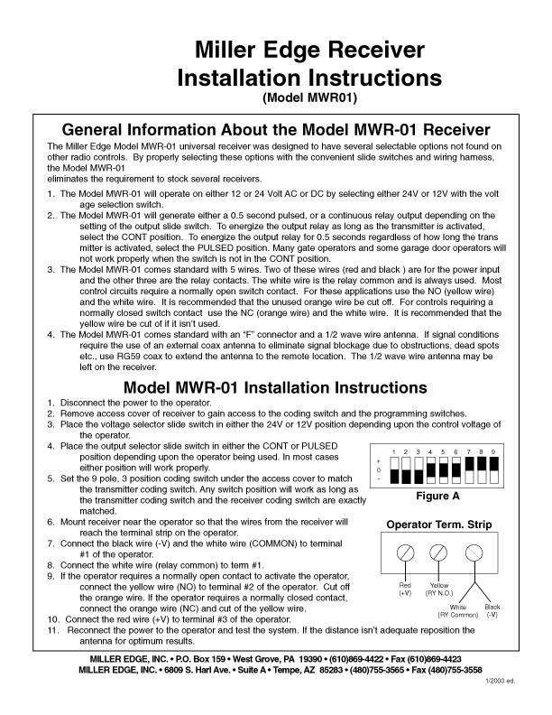 Gate Edge Transmitters User Manual