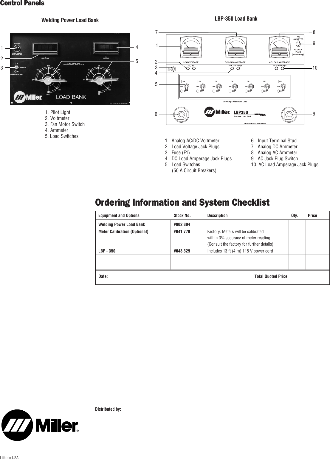 Page 2 of 2 - Miller-Electric Miller-Electric-750Mpa-Users-Manual- A AY6-1 Load Banks  Miller-electric-750mpa-users-manual