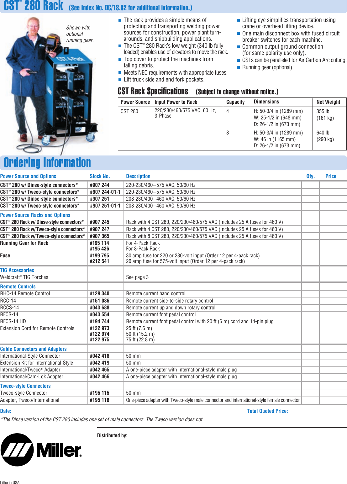Page 4 of 4 - Miller-Electric Miller-Electric-Cst-280-Users-Manual- A DC29-55 CST 280  Miller-electric-cst-280-users-manual