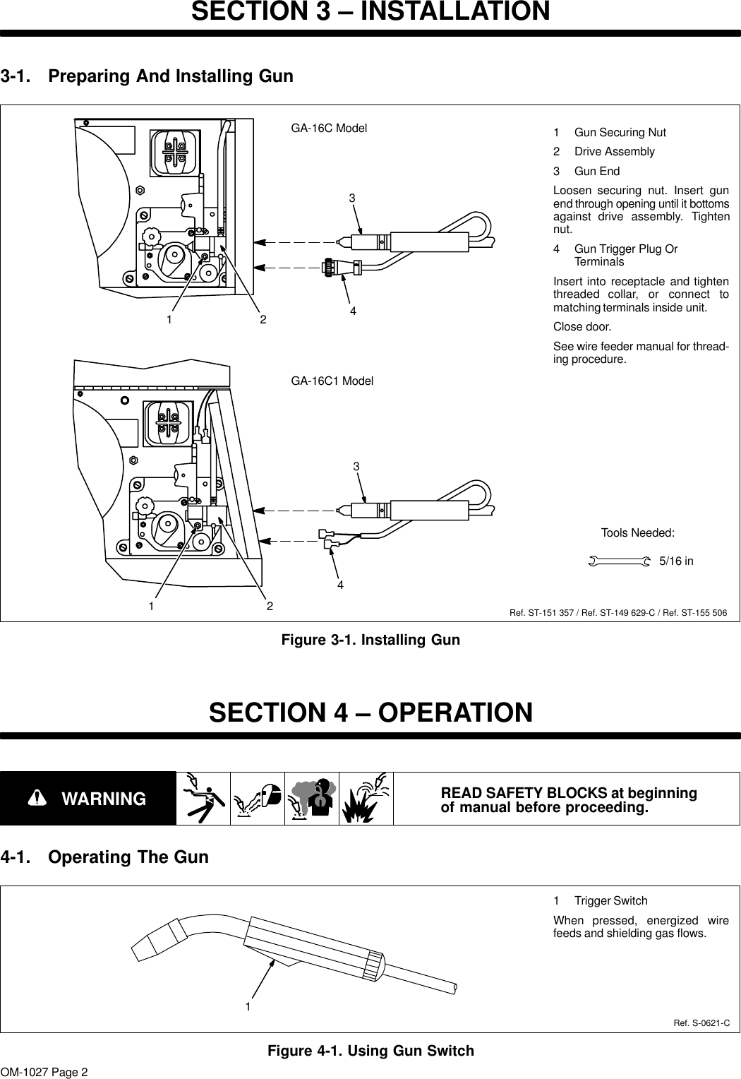 Miller Electric Ga 16C Users Manual