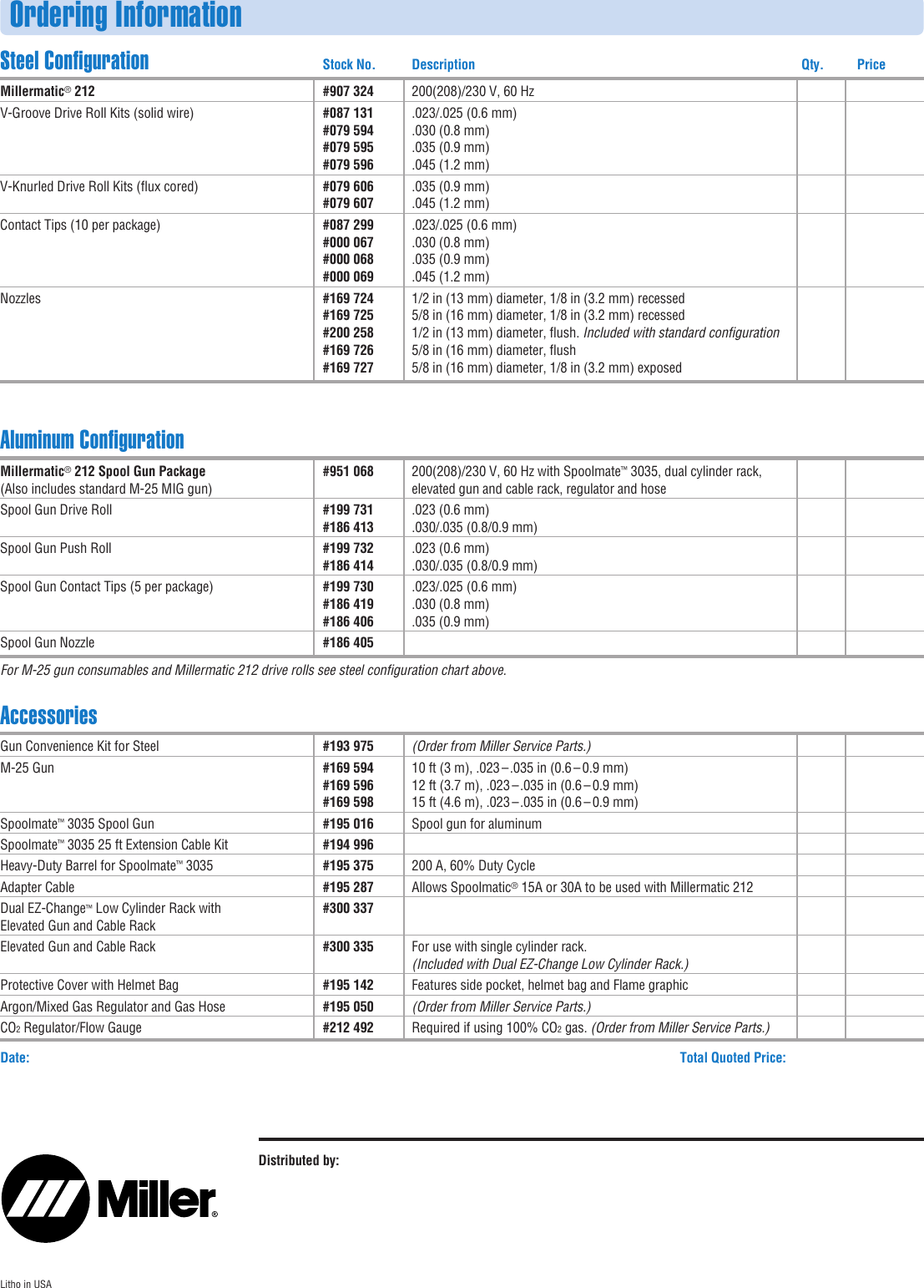 Page 8 of 8 - Miller-Electric Miller-Electric-Millermatic-212-Users-Manual- A DC12-46 MM 212  Miller-electric-millermatic-212-users-manual