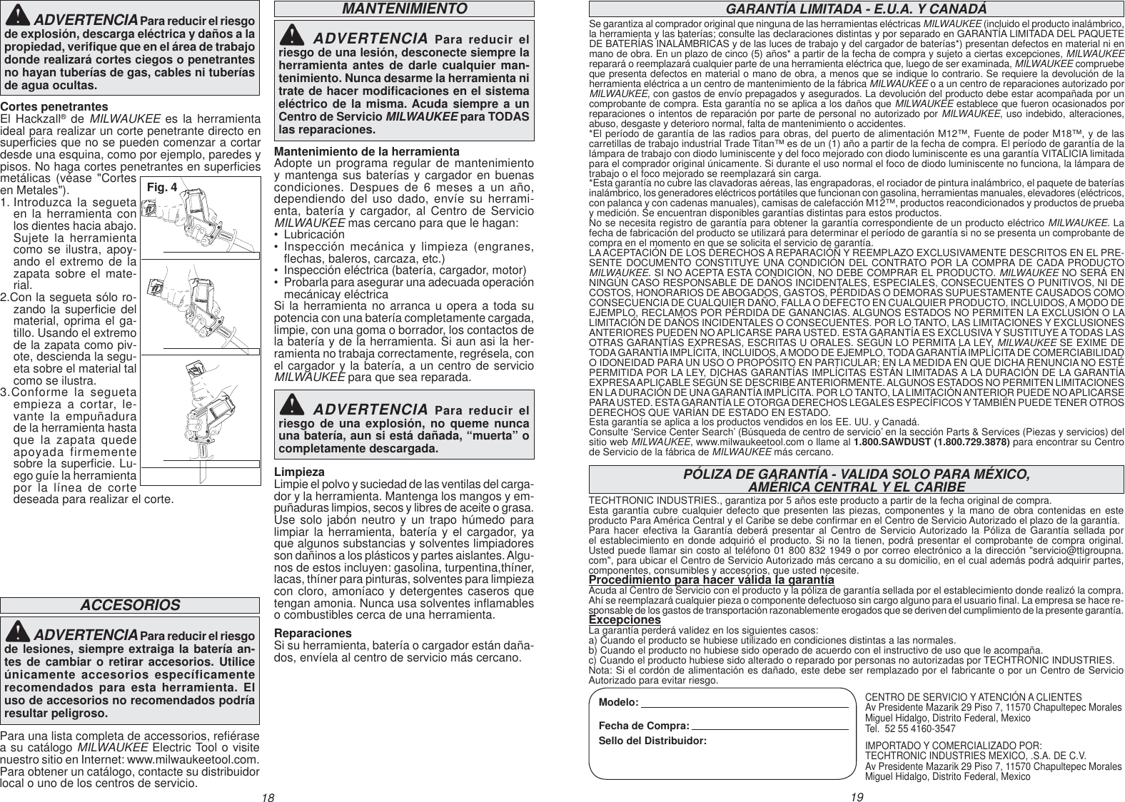 Page 10 of 11 - Milwaukee 2520-20 User Manual  To The 74de8c90-af47-4695-a551-9f6742b101e6