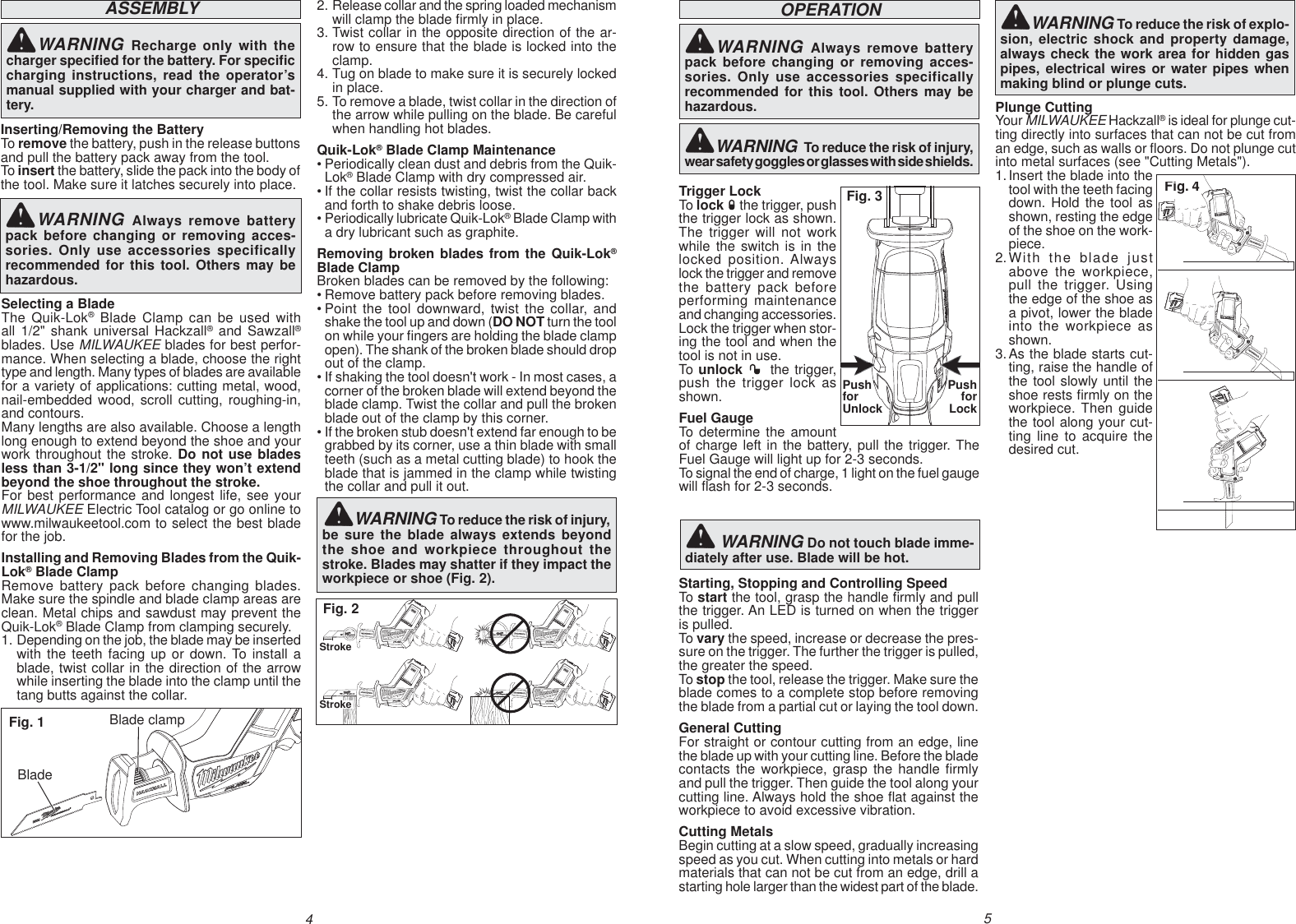 Page 3 of 11 - Milwaukee 2520-20 User Manual  To The 74de8c90-af47-4695-a551-9f6742b101e6