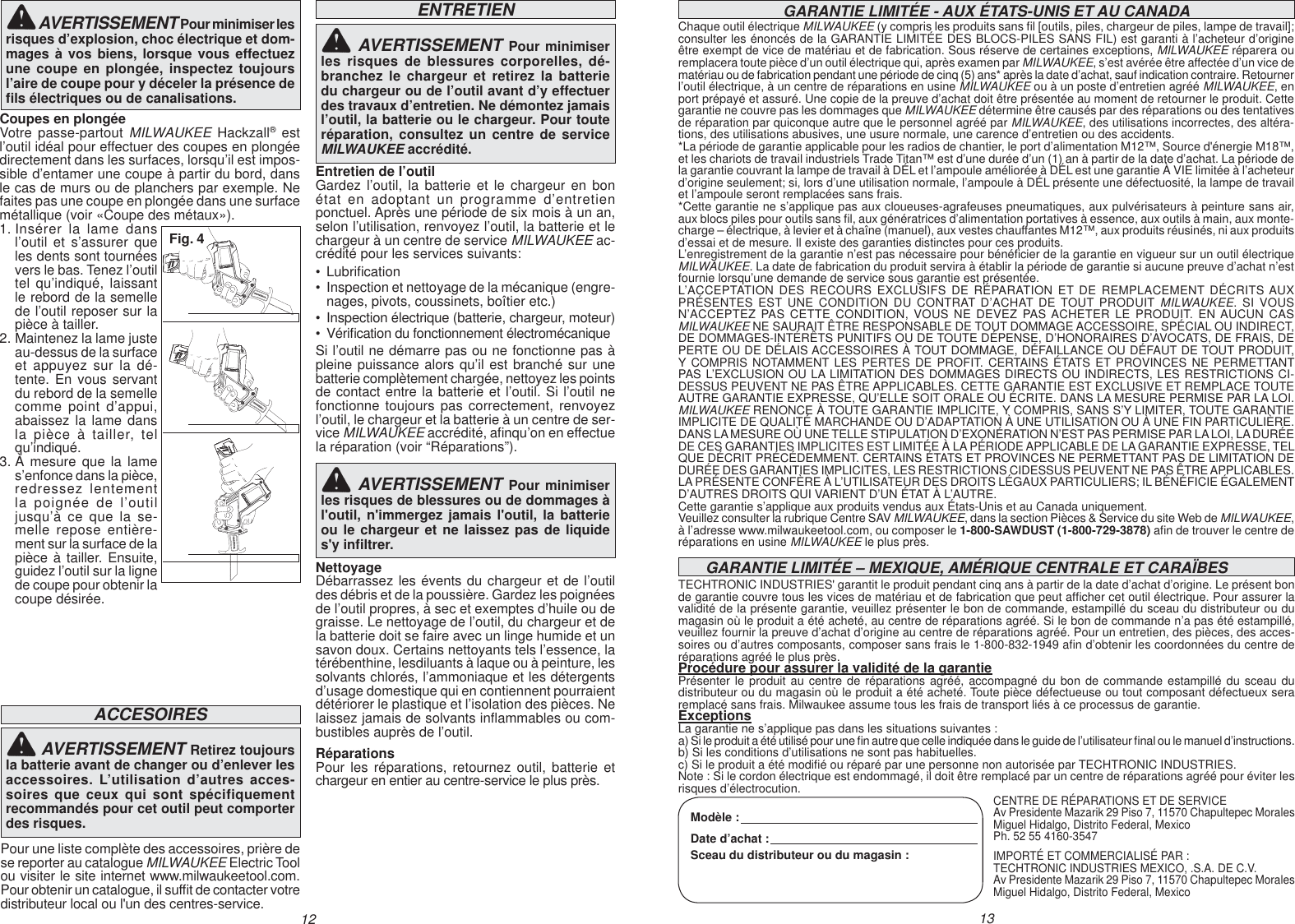 Page 7 of 11 - Milwaukee 2520-20 User Manual  To The 74de8c90-af47-4695-a551-9f6742b101e6