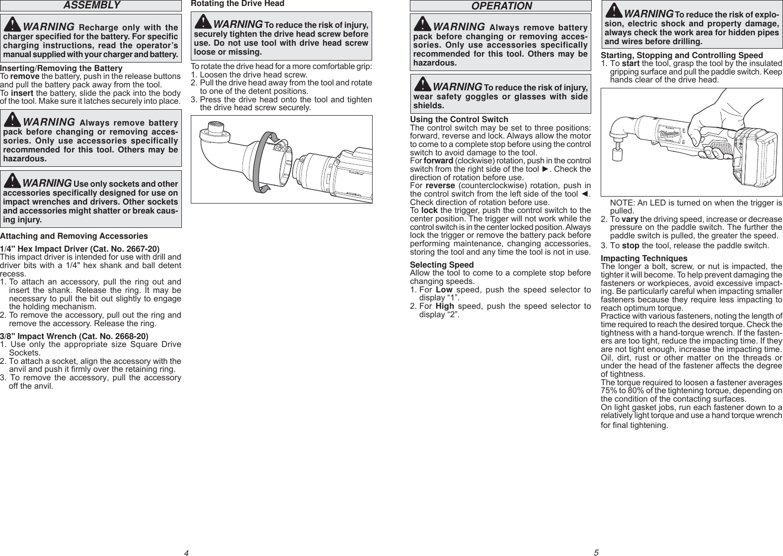 Page 3 of 11 - Milwaukee 2667-20 User Manual  To The 3351e98a-c1f4-4eb5-bfc6-e5ce7190c768