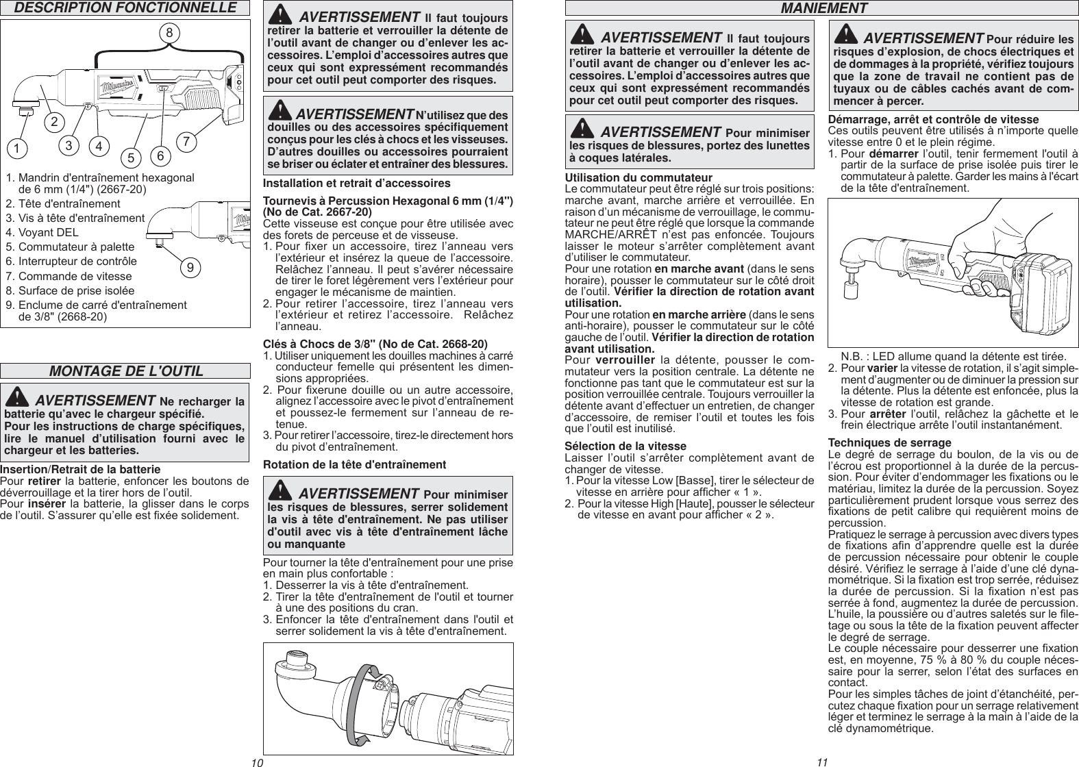 Page 6 of 11 - Milwaukee 2667-20 User Manual  To The 3351e98a-c1f4-4eb5-bfc6-e5ce7190c768