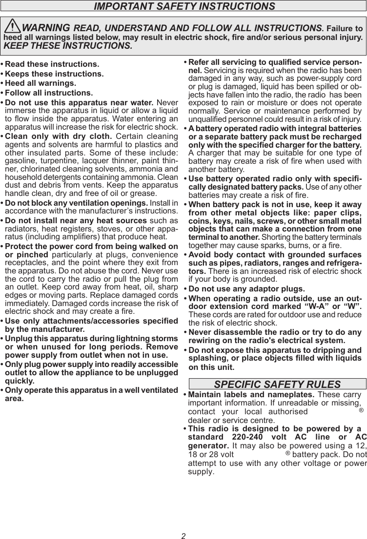 Page 2 of 8 - Milwaukee C12-28 DCR User Manual  To The 180159ba-fff1-4798-9c4e-db285bd9c1fb