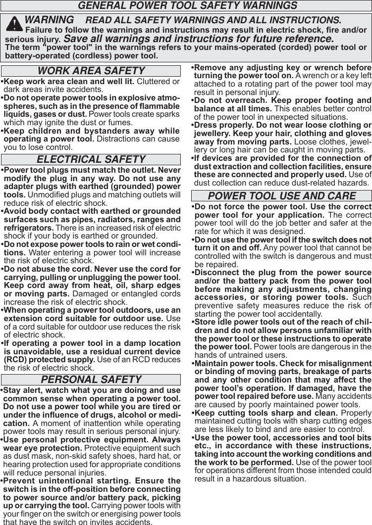 Page 3 of 12 - Milwaukee M12 Cpd User Manual  To The 83e30d32-6951-49eb-88f0-8bb7b72fffc3