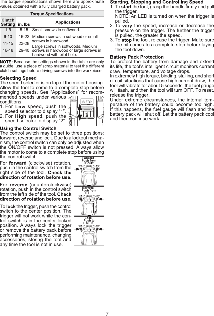 Page 7 of 12 - Milwaukee M12 Cpd User Manual  To The 83e30d32-6951-49eb-88f0-8bb7b72fffc3