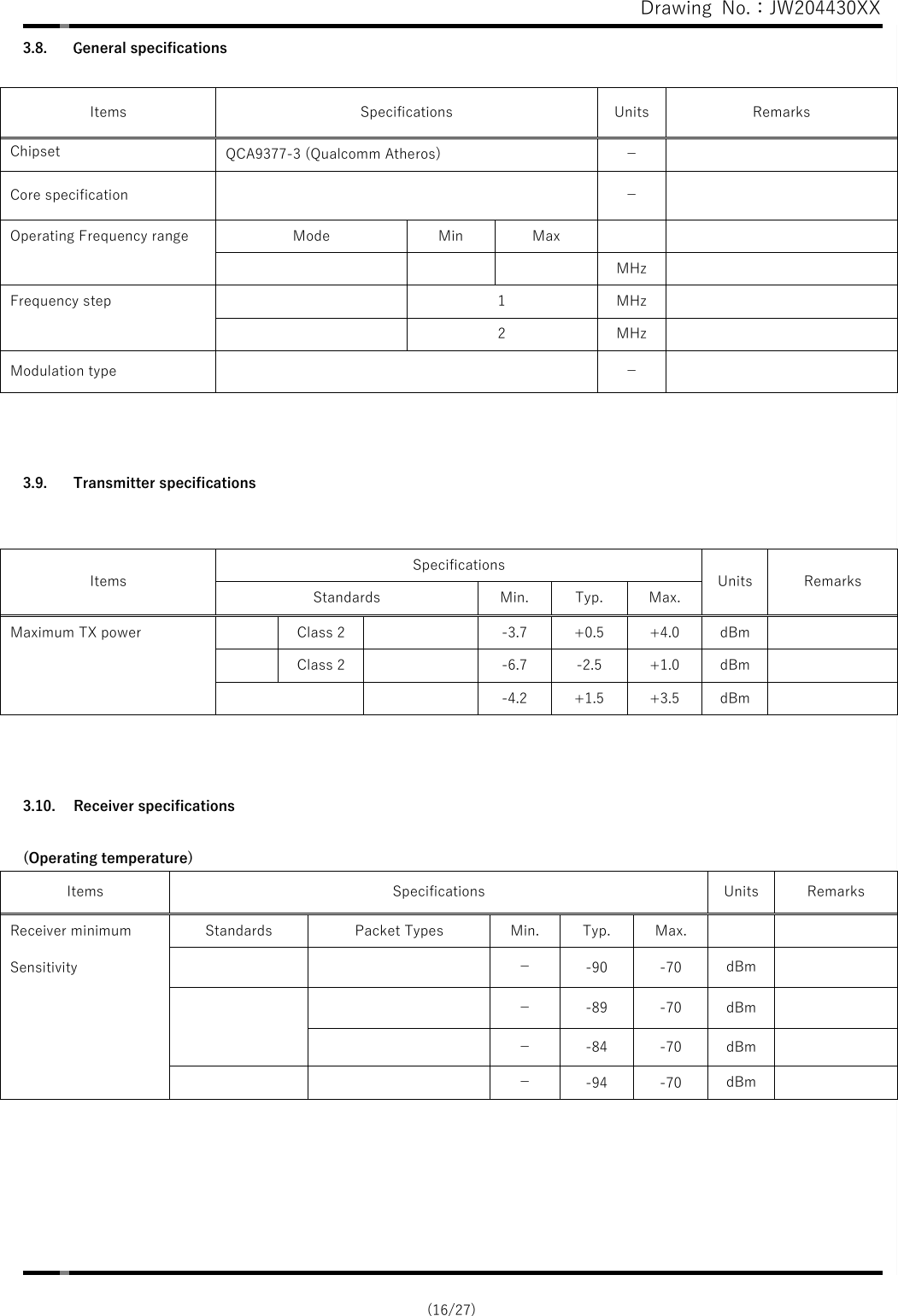 Page 16 of Mindray BIO Medical electronics PMACS Embedded wireless module User Manual silex technology  Inc 