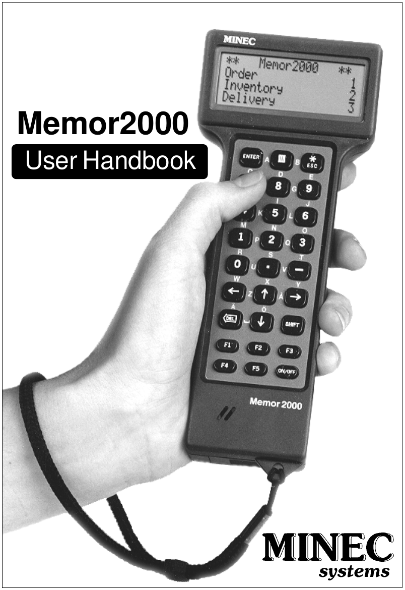 Minec Systems MEMOR2000 Handheld Computer User Manual manual