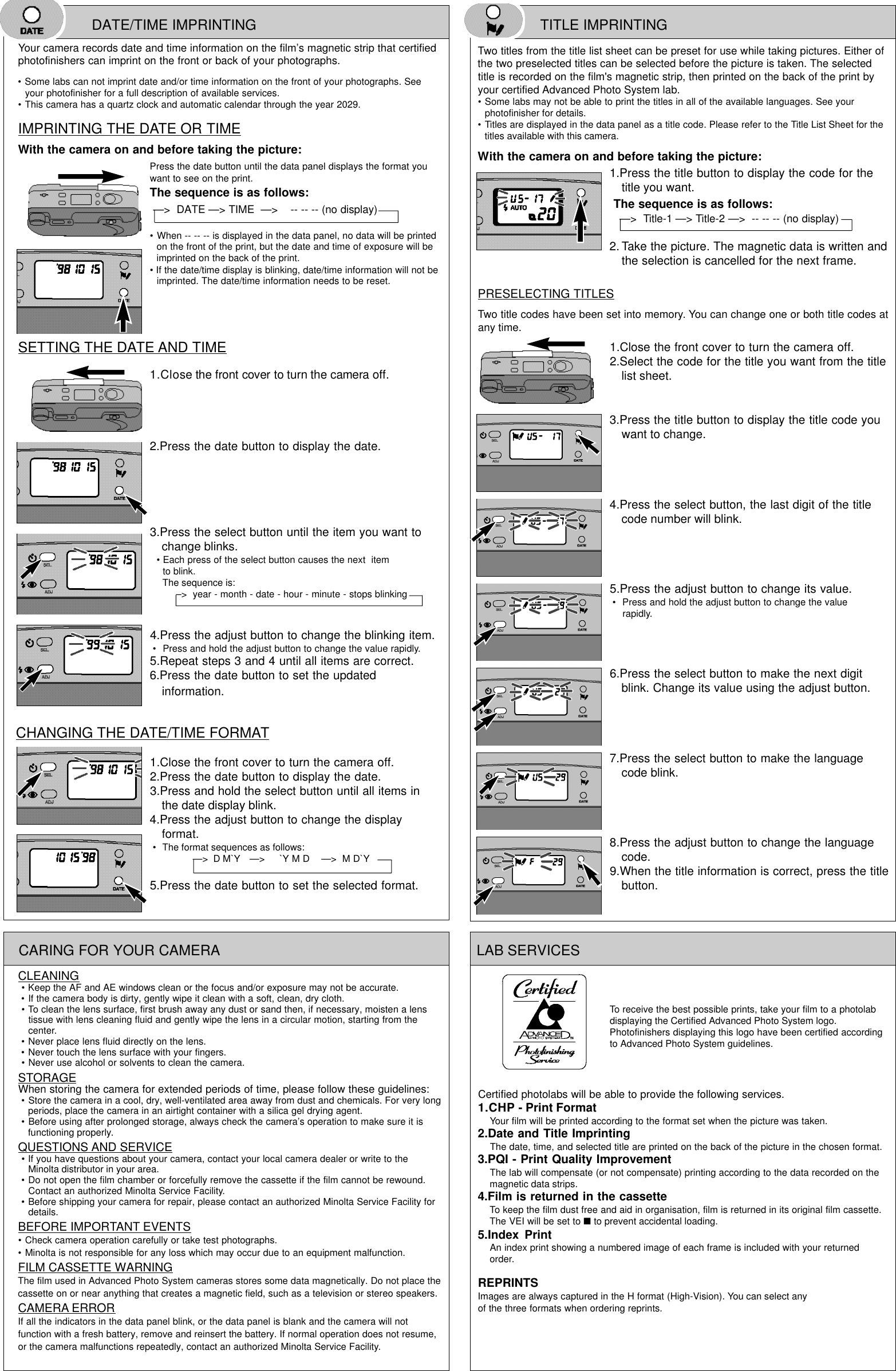 Page 4 of 4 - Minolta Minolta-Vectis-260-Instruction-Manual-  Minolta-vectis-260-instruction-manual