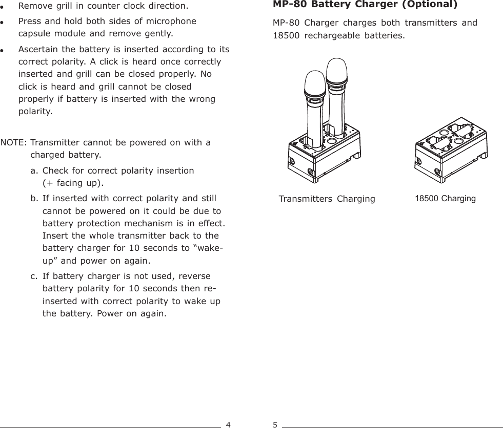Page 4 of Mipro Electronics Co ACT32HC18 Wireless Microphone User Manual ACT 32HC 30HC 2CE495A x3 201406