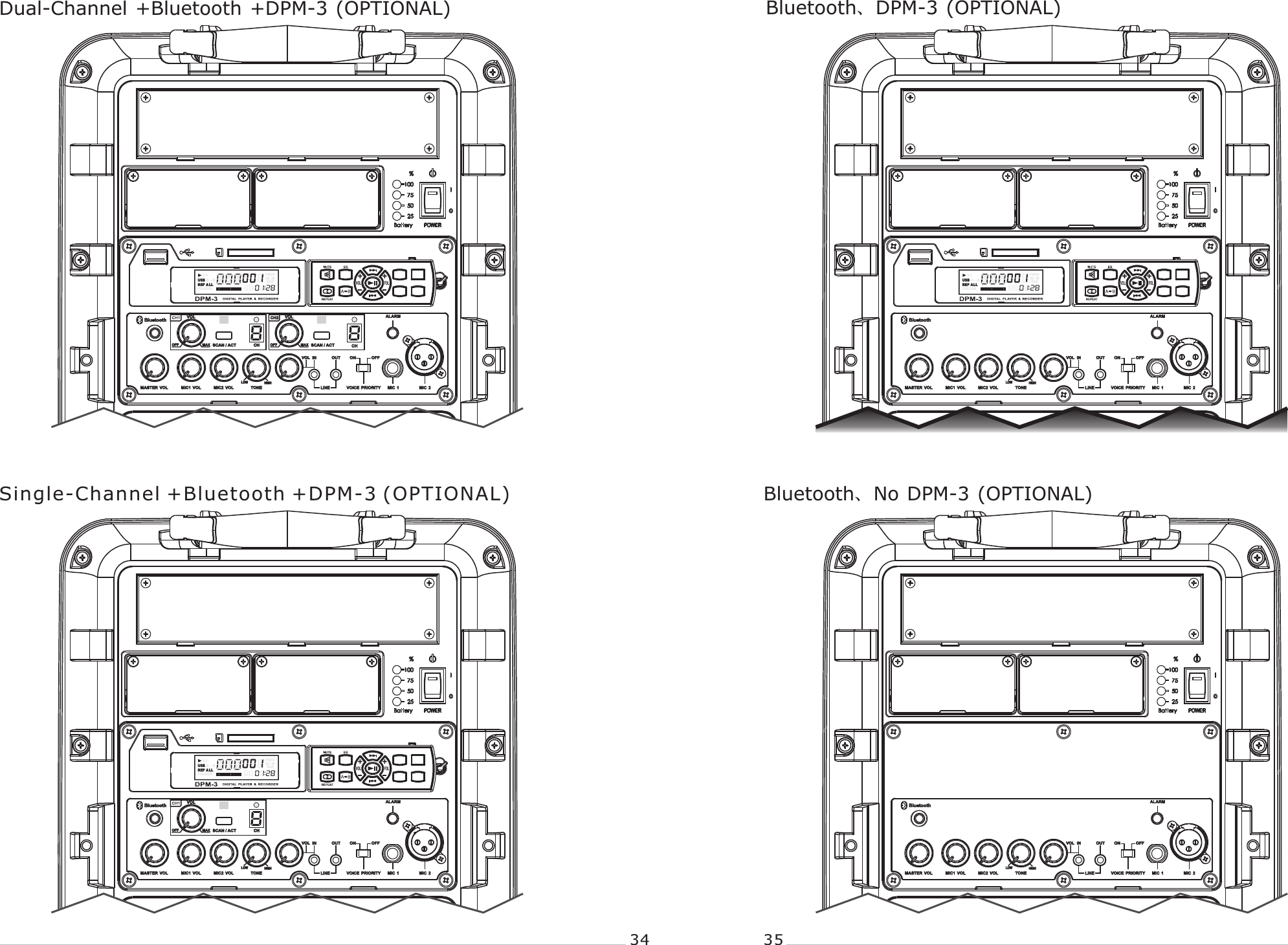 RANMPROGFOLDERREP A LLUSB A   BSDRANMPROGFOLDERREP A LLUSB A   BSDDual-Channel +Bluetooth +DPM-3 (OPTIONAL)Single-Channel + +Bluetooth  DPM-3 (OPTIONAL)Bluetooth、DPM-3 (OPTIONAL)Bluetooth、No DPM-3 (OPTIONAL)RANMPROGFOLDERREP A LLUSB A   BSDPORTABLE  WIRELESS  PA  SYSTEM PORTABLE  WIRELESS  PA  SYSTEM34 35