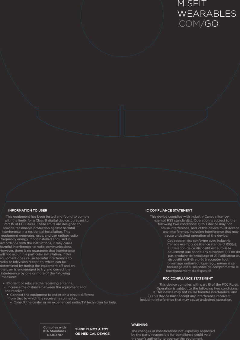 Misfit SH0AZ Bluetooth Low Energy 4.0 Transceiver User Manual.