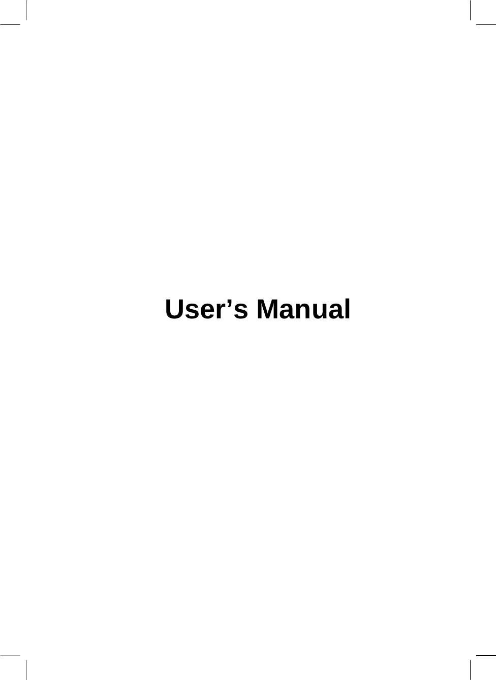            User’s Manual              