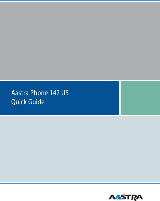 Aastra Phone 142 USQuick Guide