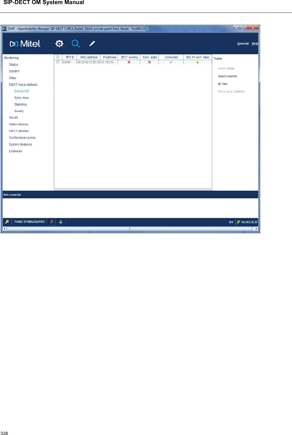 SIP-DECT OM System Manual328