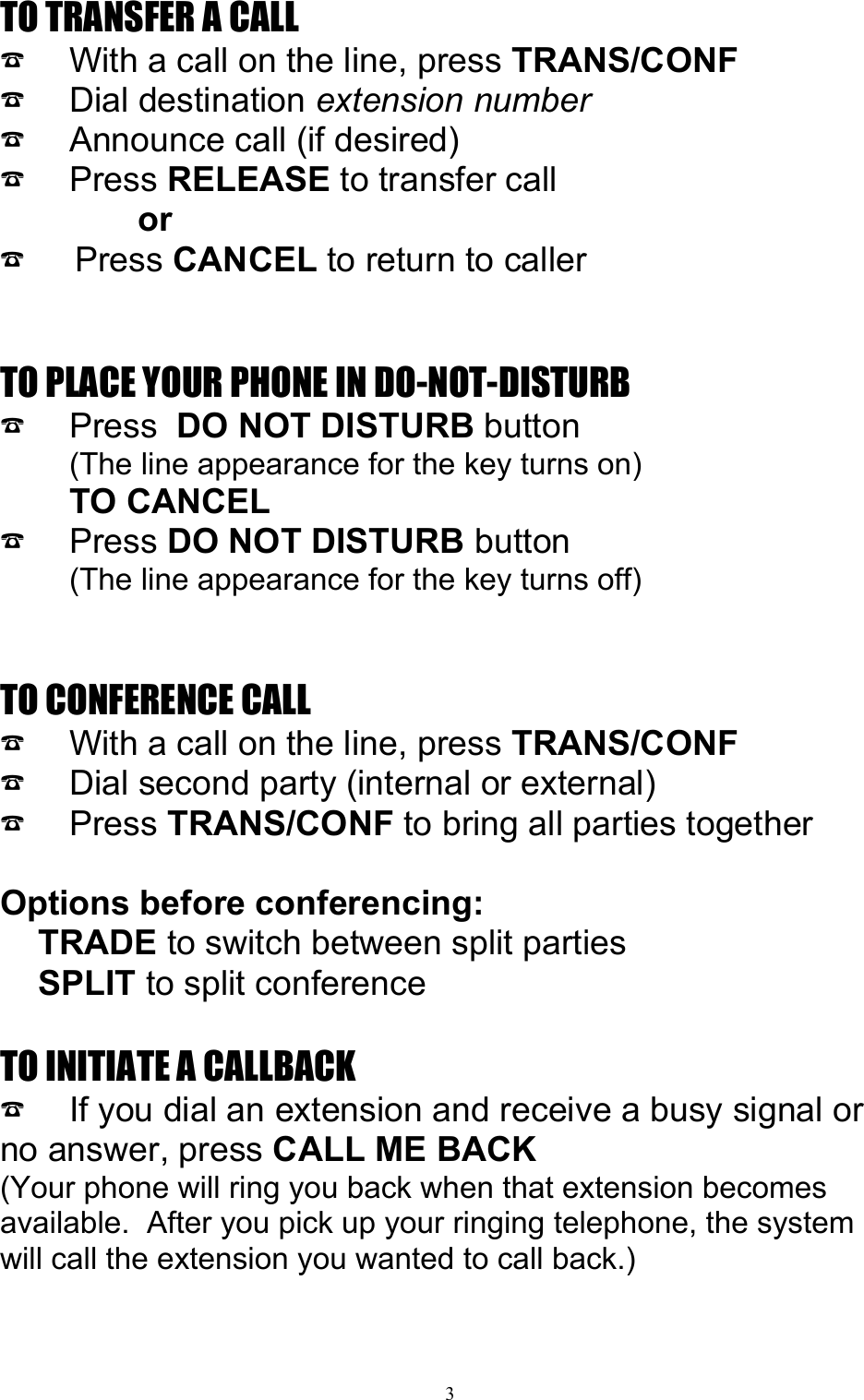 Page 3 of 7 - Mitel Mitel-200-Users-Manual 200 Superset 420 With Vmail - User Guide