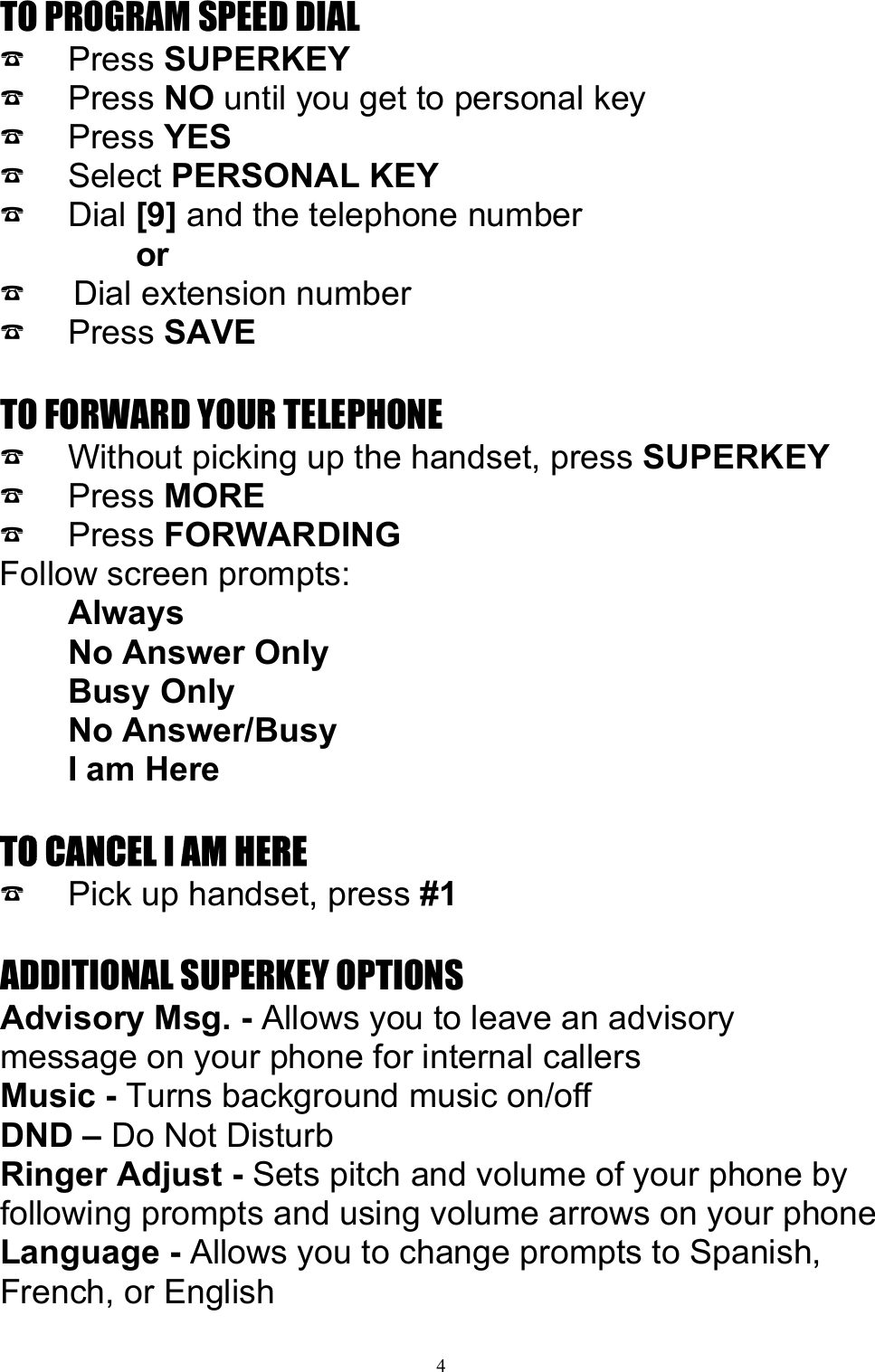 Page 4 of 7 - Mitel Mitel-200-Users-Manual 200 Superset 420 With Vmail - User Guide