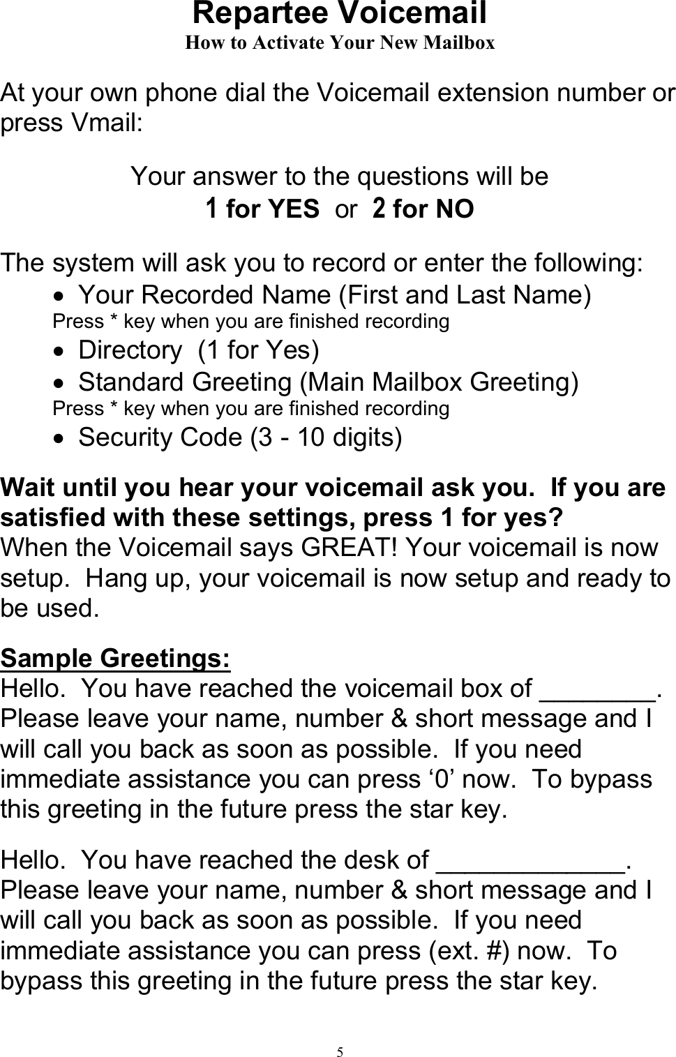 Page 5 of 7 - Mitel Mitel-200-Users-Manual 200 Superset 420 With Vmail - User Guide