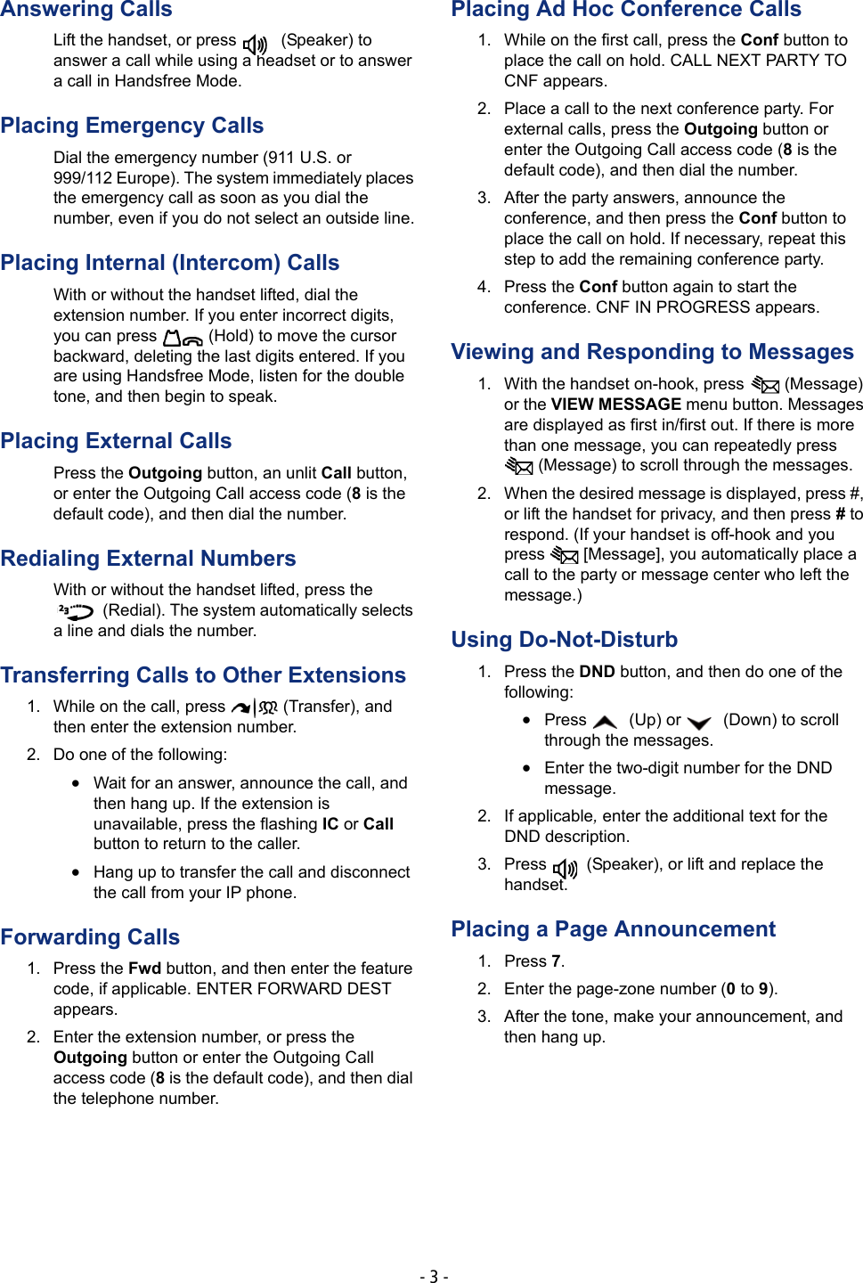 Page 3 of 3 - Mitel Mitel-5340-Ip-Users-Manual- 5340 IP Phone Quick Reference Guide  Mitel-5340-ip-users-manual