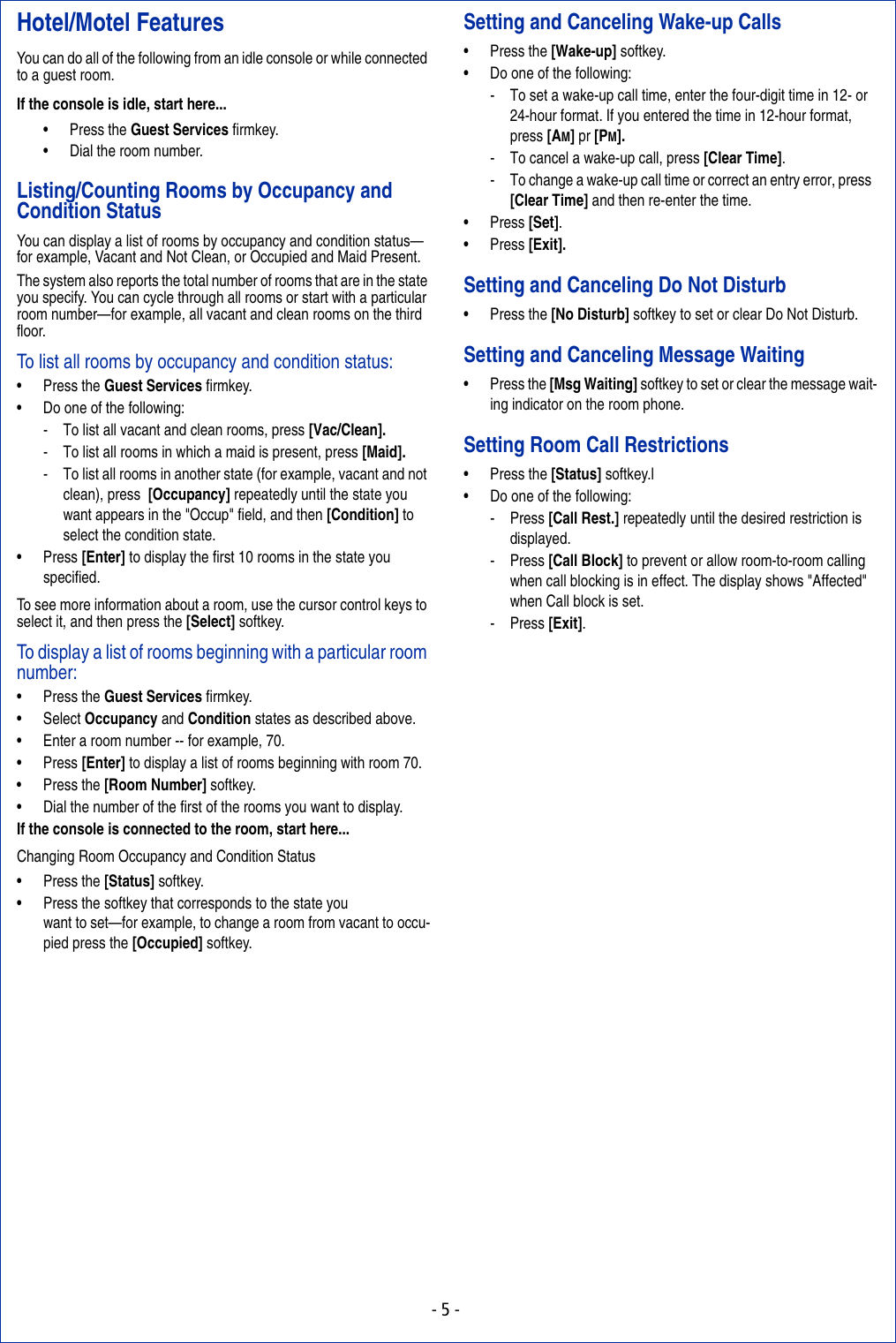 Page 5 of 5 - Mitel Mitel-5540-Users-Manual- 5540_QRG  Mitel-5540-users-manual