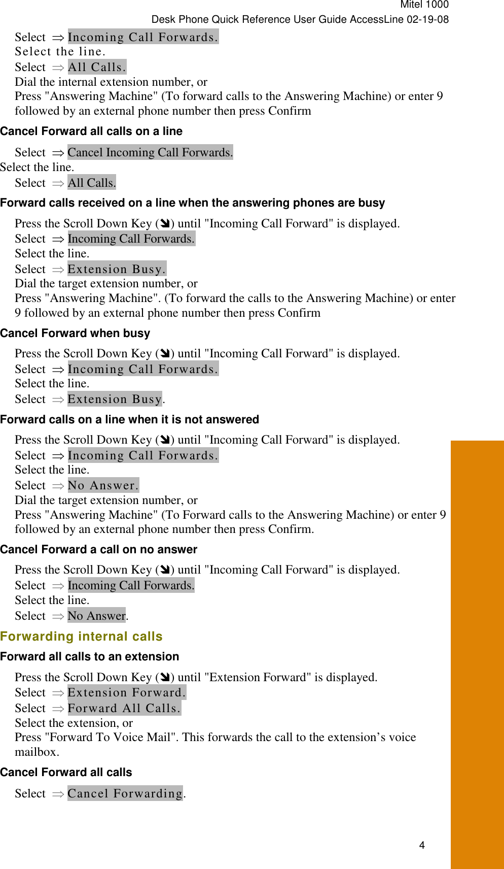 Page 5 of 8 - Mitel Mitel-Accessline-1000-Users-Manual- .  Mitel-accessline-1000-users-manual