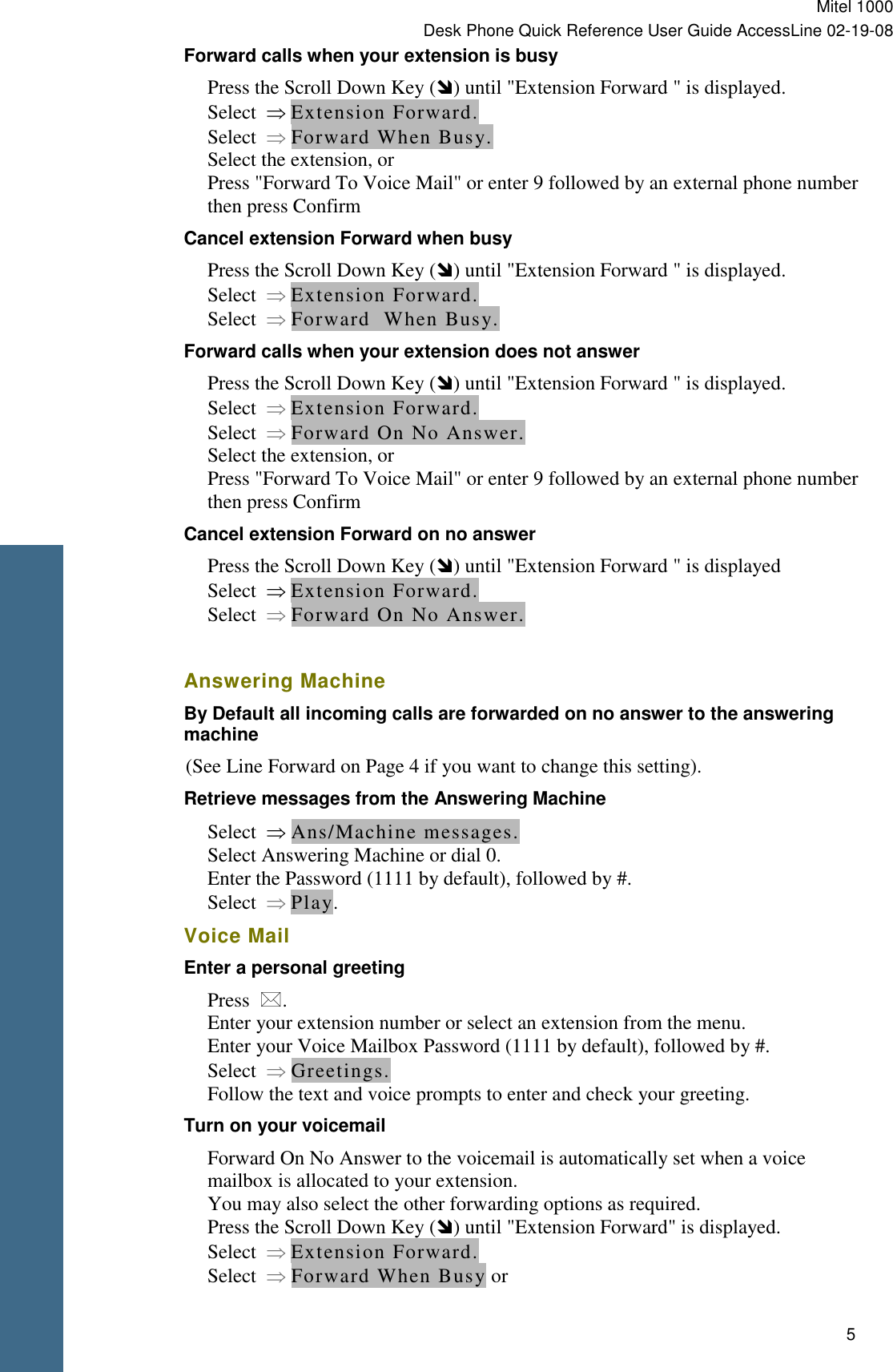 Page 6 of 8 - Mitel Mitel-Accessline-1000-Users-Manual- .  Mitel-accessline-1000-users-manual