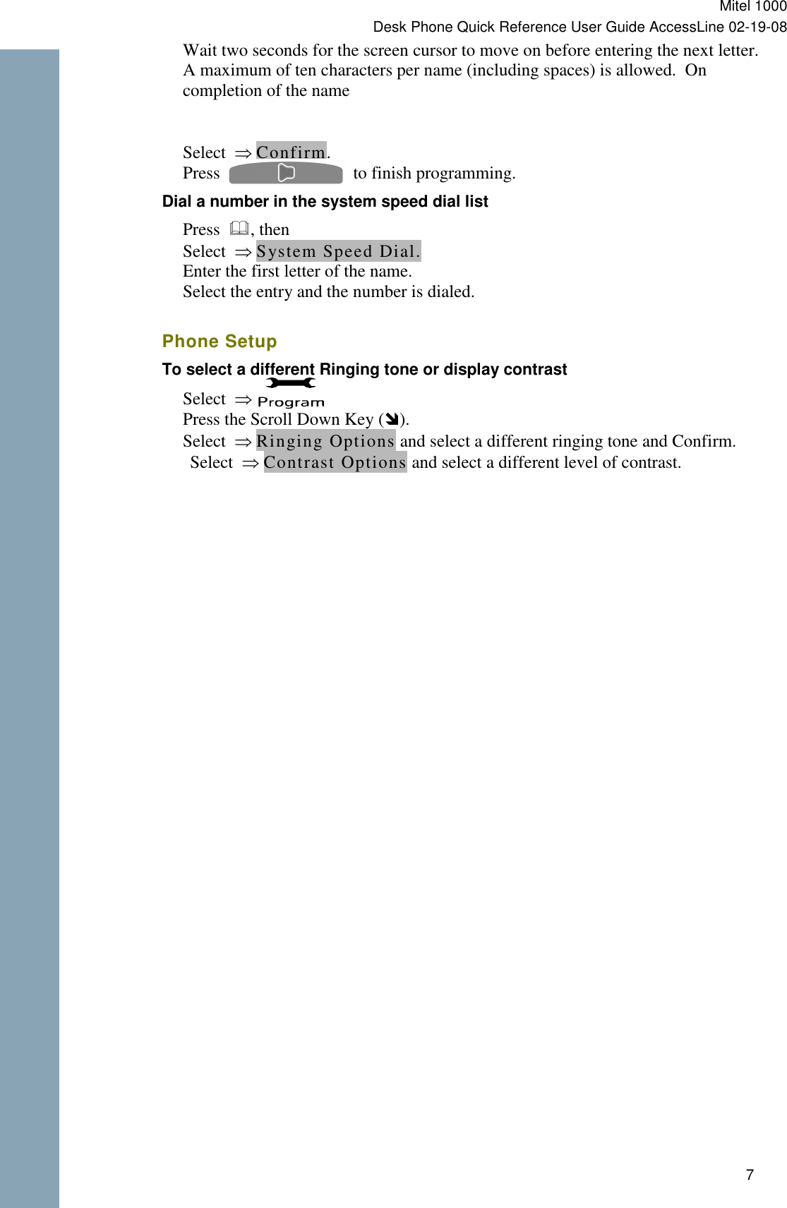 Page 8 of 8 - Mitel Mitel-Accessline-1000-Users-Manual- .  Mitel-accessline-1000-users-manual